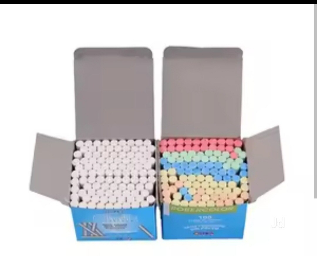 PORECOLOR white and multicoloured chalk display boxes